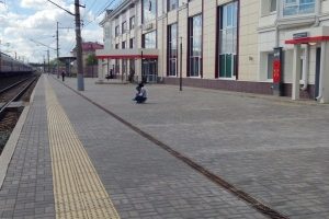 Брусчатка для ЖД вокзала в Глазове